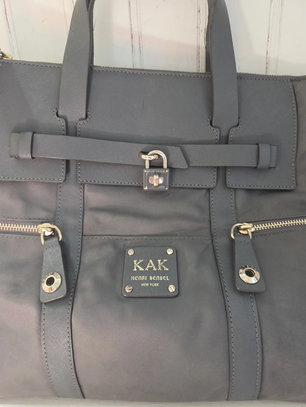 Henri Bendel Grey Convertible Backpack Clutch Crossbody Bag Tote Purse